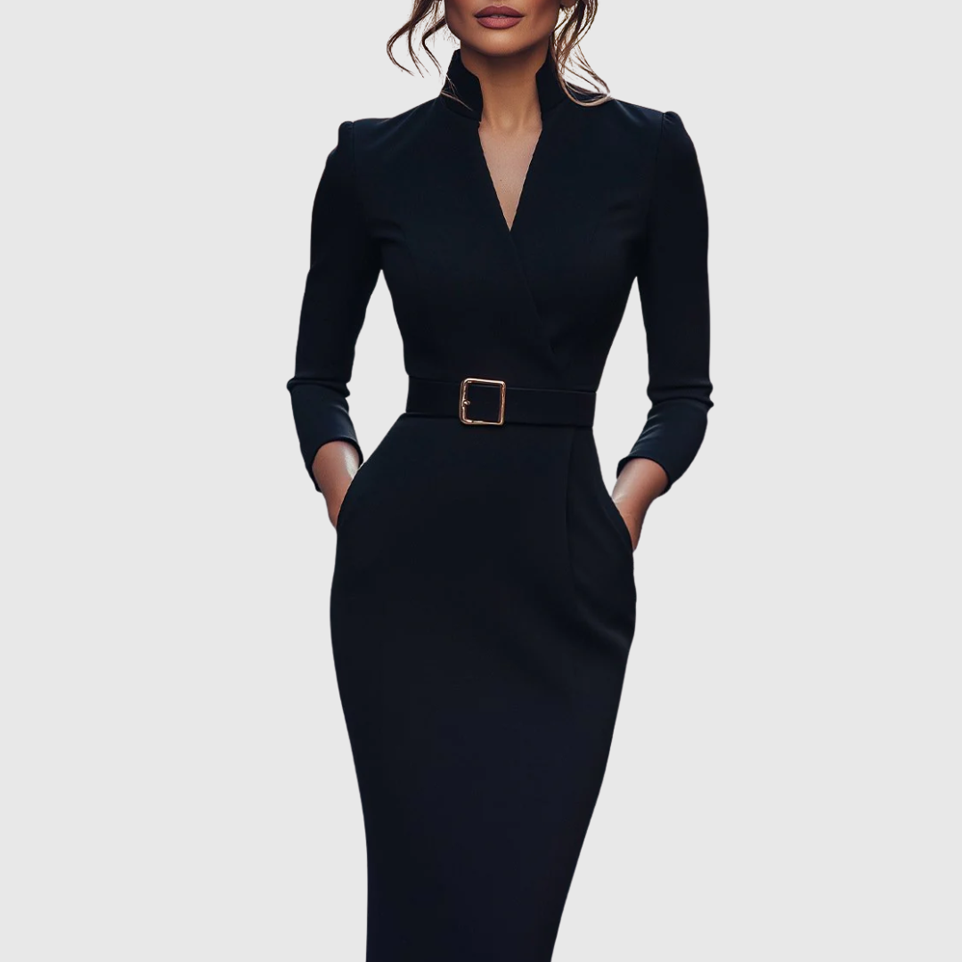Ava | Chic Elegant Black Dress for Women