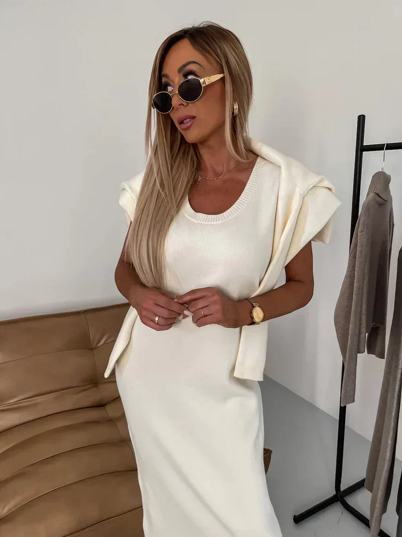 Ava | Cozy Elegant Turtleneck Sweater Dress for Women