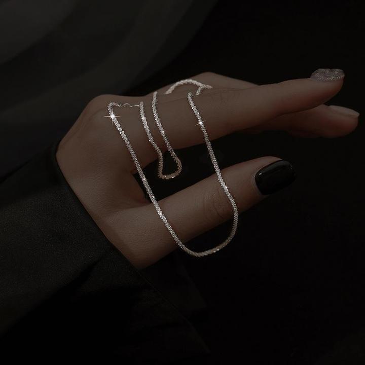 Elegant Layered Necklace Set in Silver