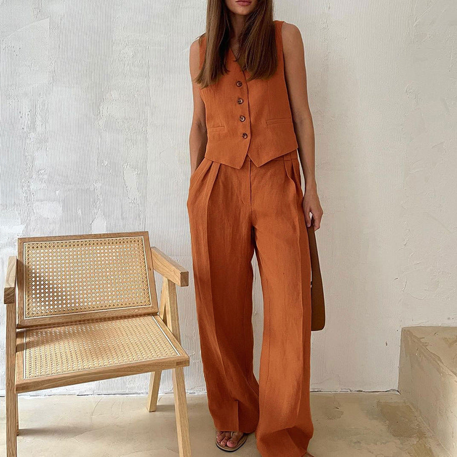 Ava | Elegant Tailored Women's Suit with Wide-Leg Pants