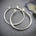 Ava | Timeless Elegant Silver Hoop Earrings