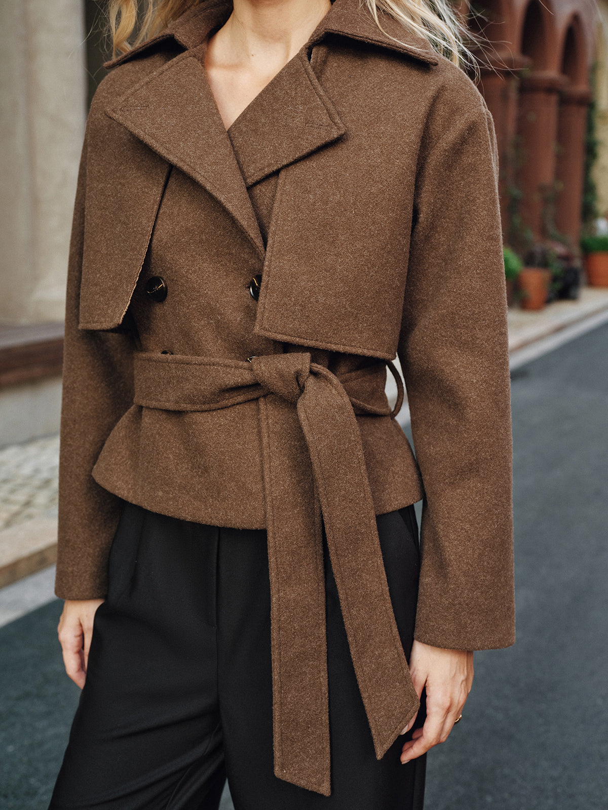 Cassidy | Tweed Coat with Belted Design | Stylish Outerwear for Every Occasion VIP