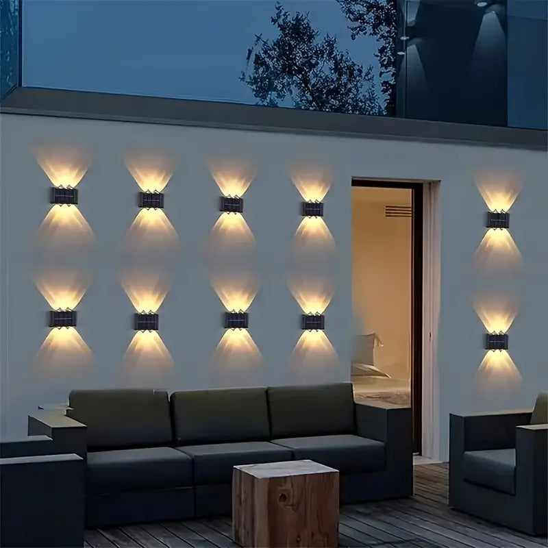 EcoGlow | Elegant Sustainable Solar Outdoor Wall Lamp