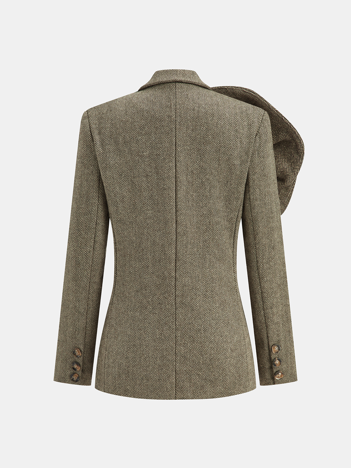Elegant Tweed Blazer with 3D Flower Design | Stylish Long Sleeve Jacket for Chic Outfits VIP