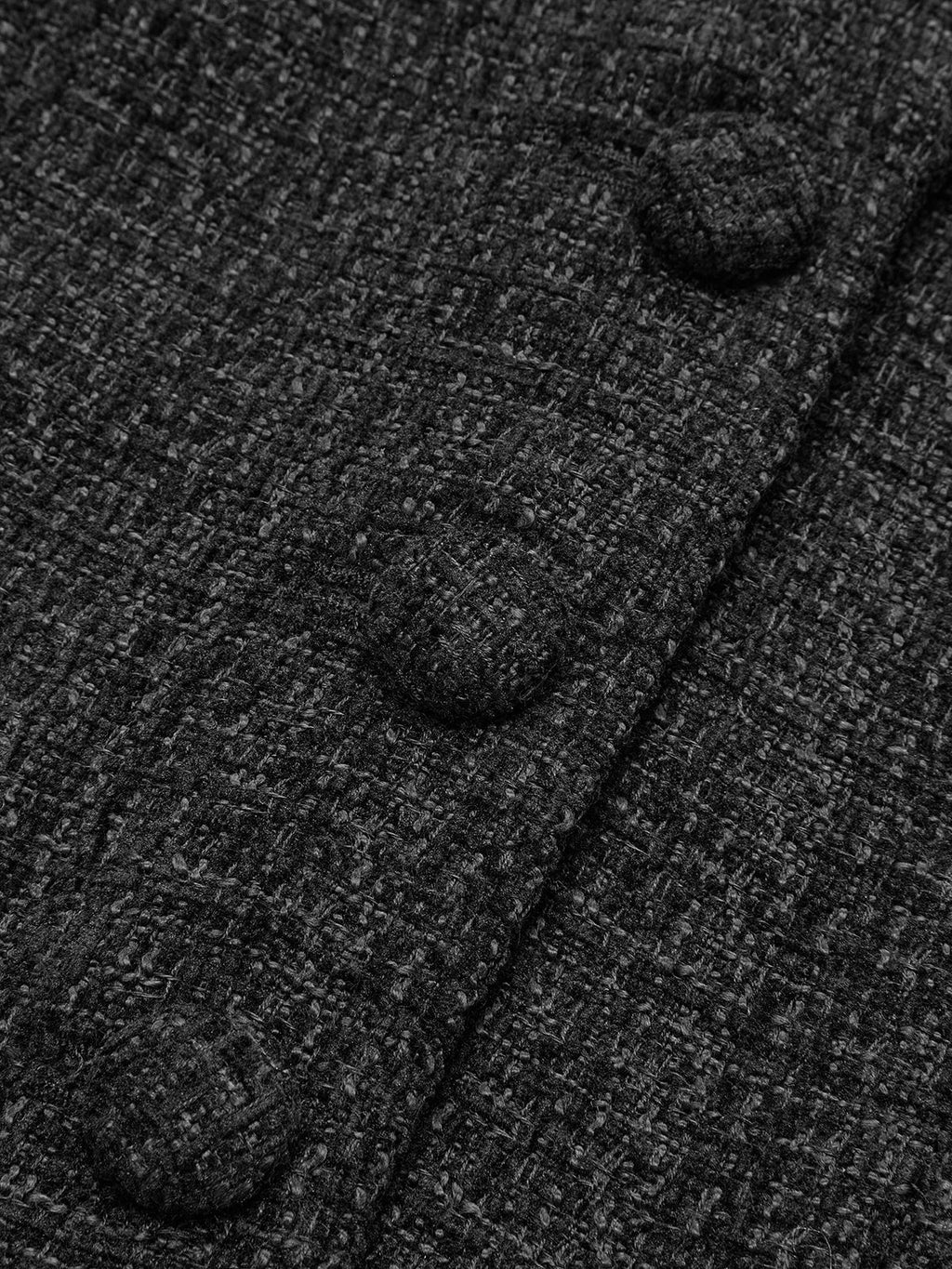 Elegant Tweed Fitted Lapel Blazer with Long Sleeves | Slim Fit for Stylish Comfort VIP