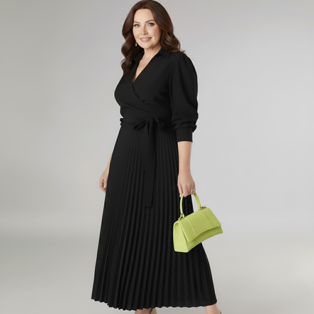 Ella | Chic Floral Midi Dress With Sleeves