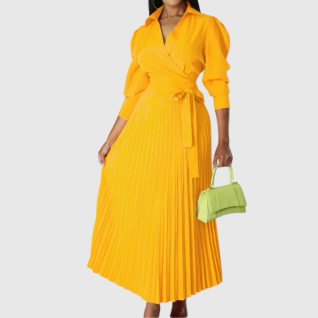 Ella | Chic Floral Midi Dress With Sleeves