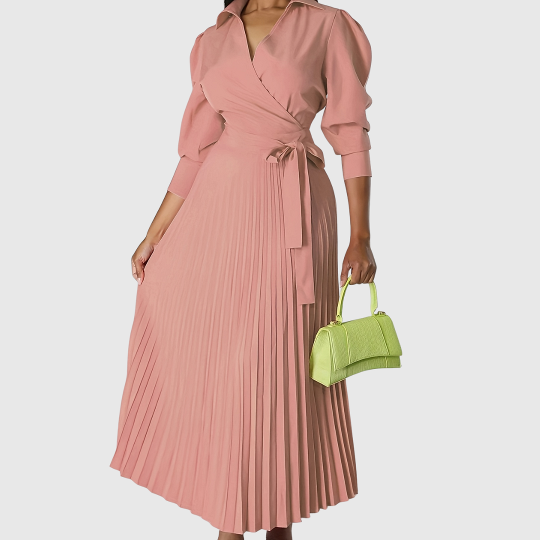 Ella | Chic Floral Midi Dress With Sleeves