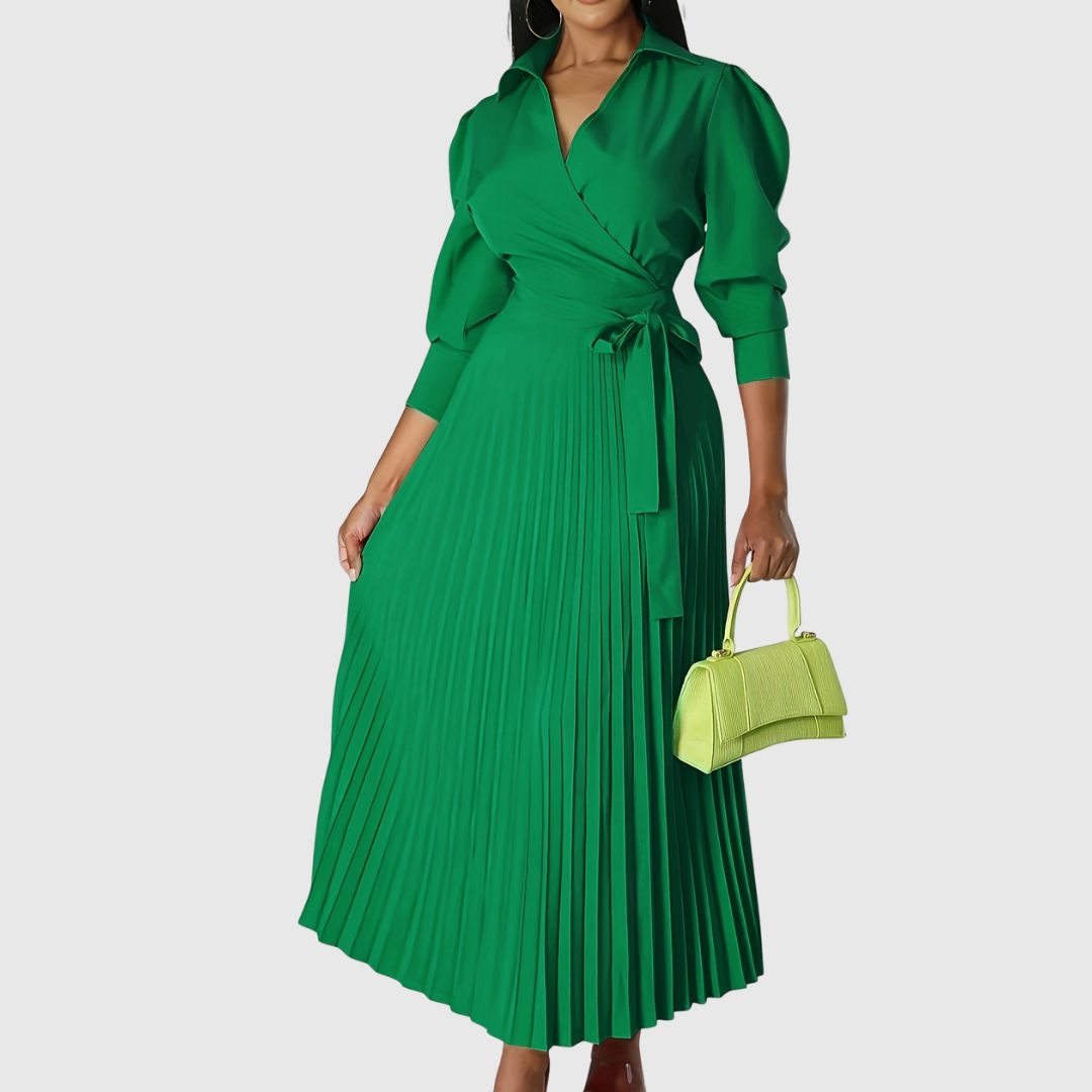 Ella | Chic Floral Midi Dress With Sleeves