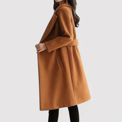 Ella | Classic Long Wool Coat for Women