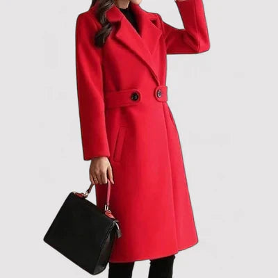 Ella | Classic Long Wool Coat for Women