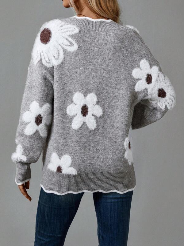 Ella | Cozy Floral Women's Sweater