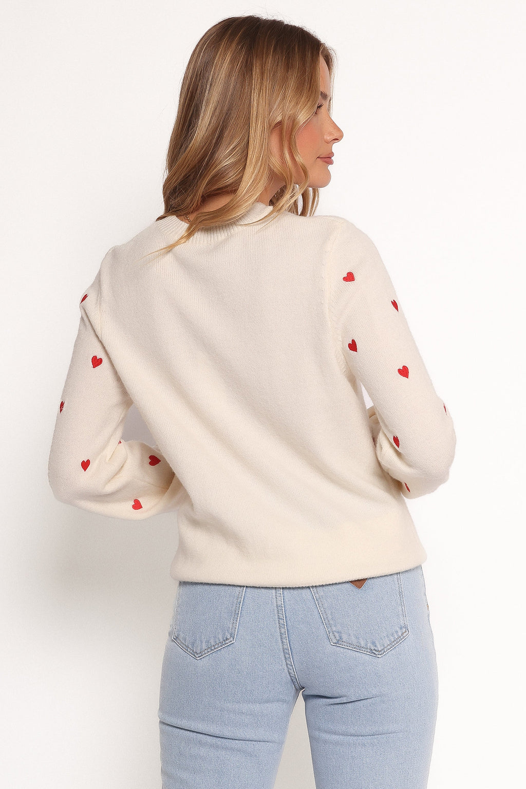 Ella | Cozy Heart Patterned Knit Sweater for Women