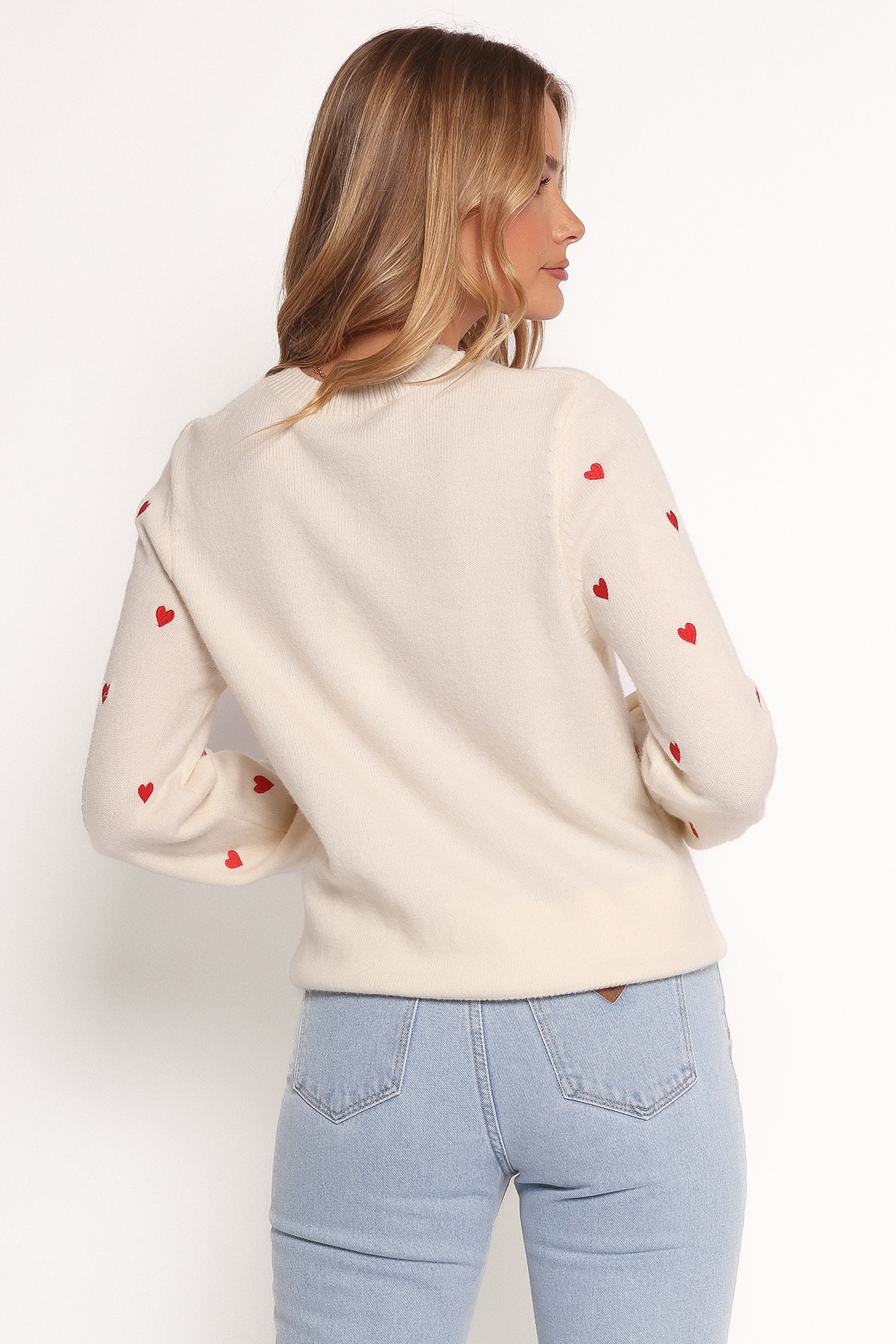 Ella | Cozy Heart Patterned Knit Sweater for Women