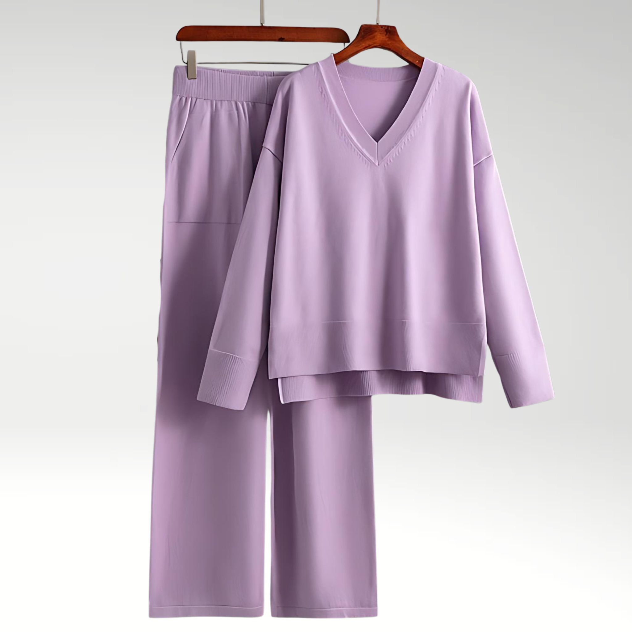 Ella | Soft Relaxed V Neck Womens Lounge Set