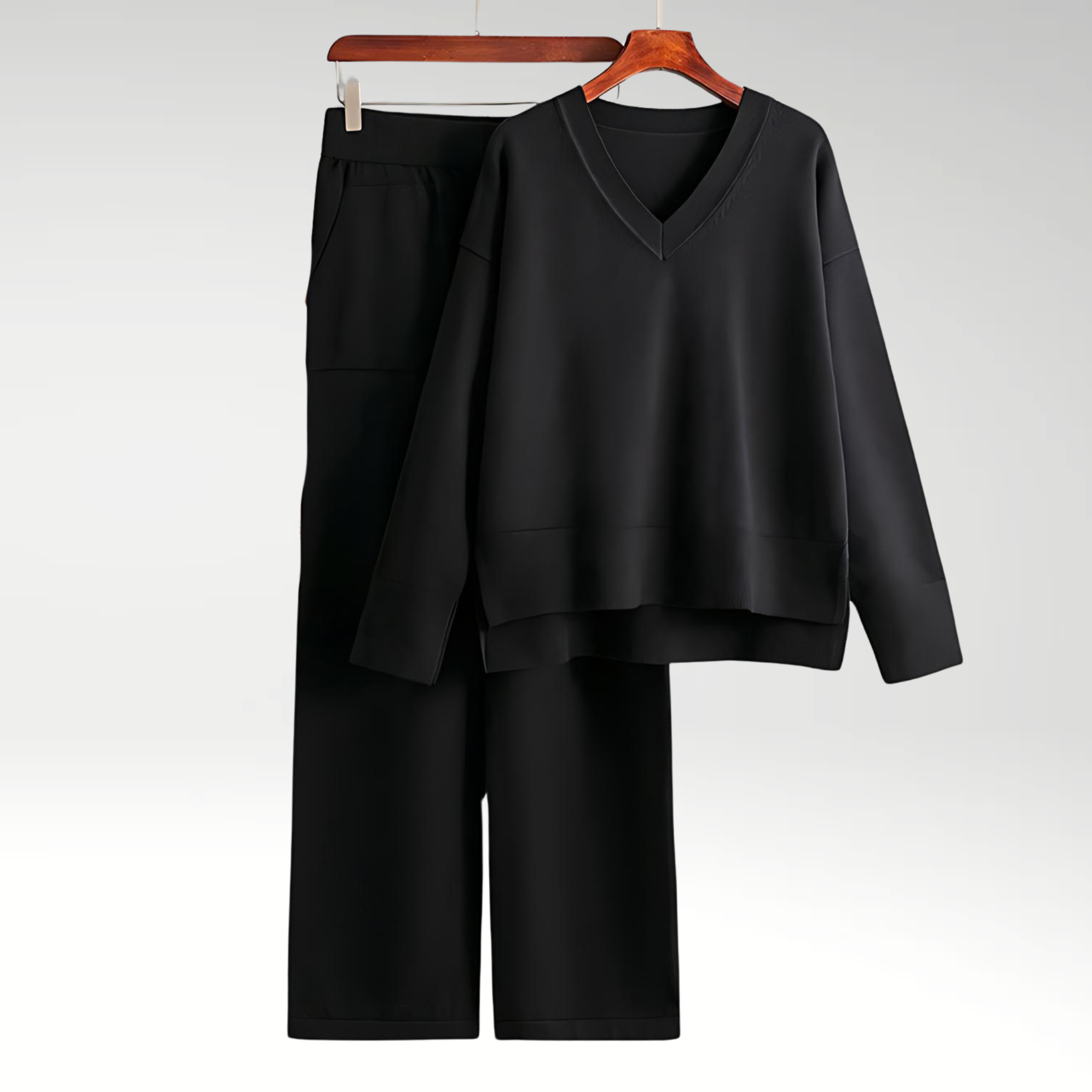 Ella | Soft Relaxed V Neck Womens Lounge Set