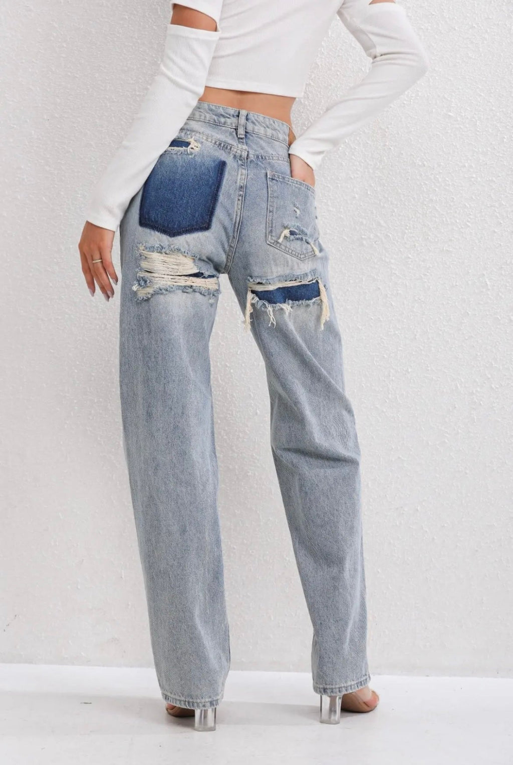 Ella | Vintage High Waisted Wide Leg Jeans for Women