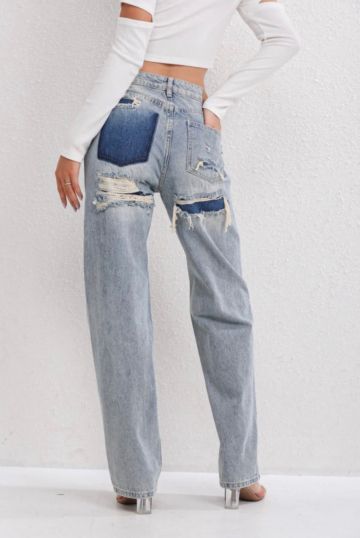 Ella | Vintage High Waisted Wide Leg Jeans for Women