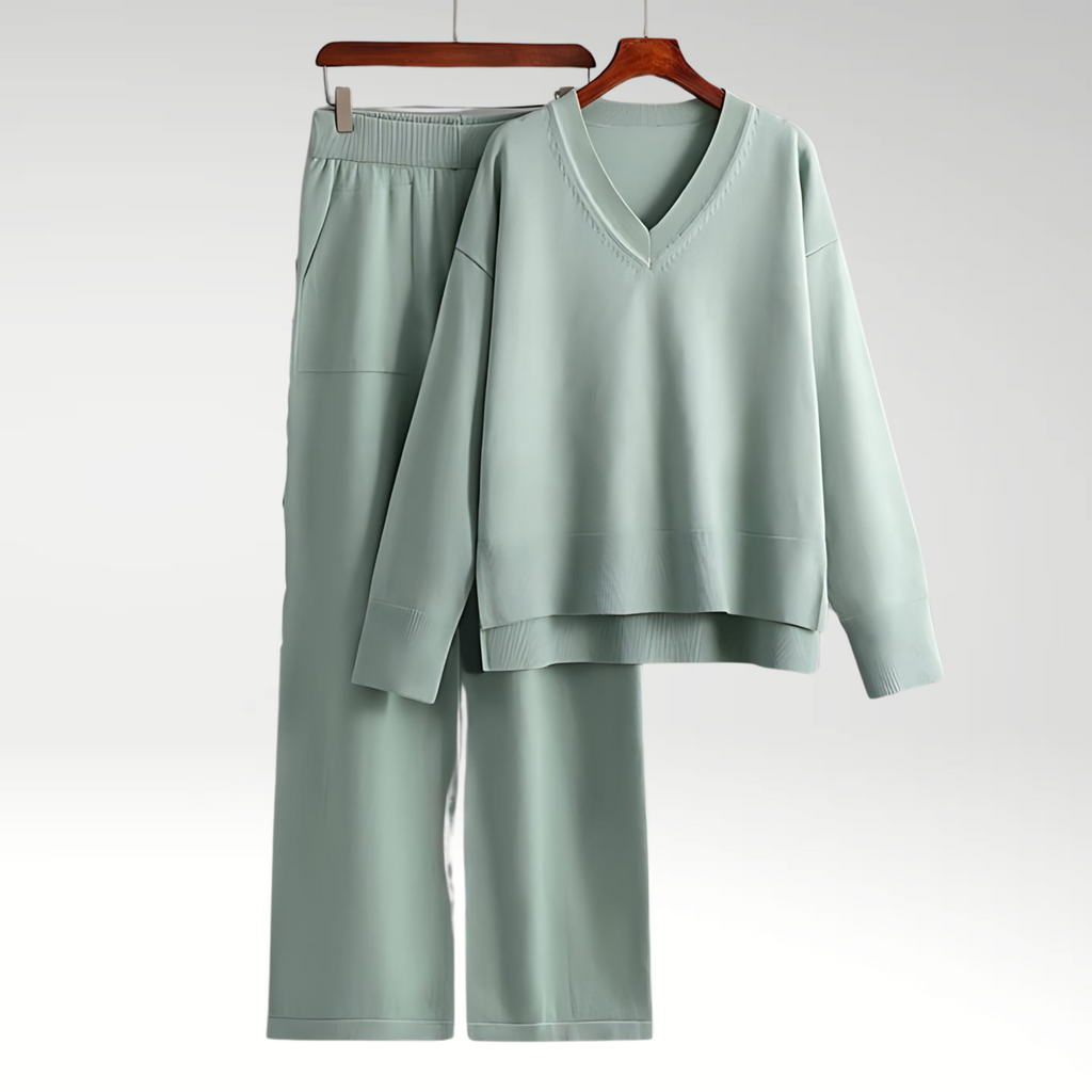 Emily | Cozy Relaxed V Neck Lounge Set