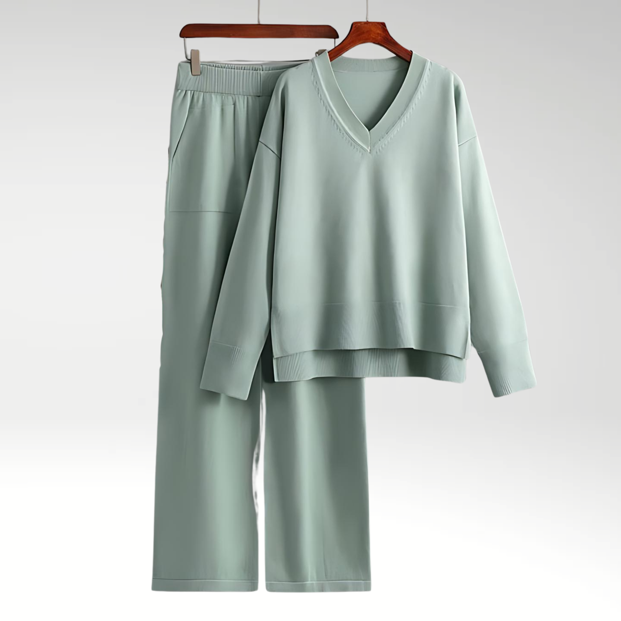 Emily | Cozy Relaxed V Neck Lounge Set