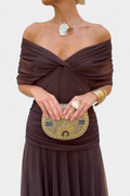 Emily | Elegant Off-Shoulder Plus Size Evening Dress