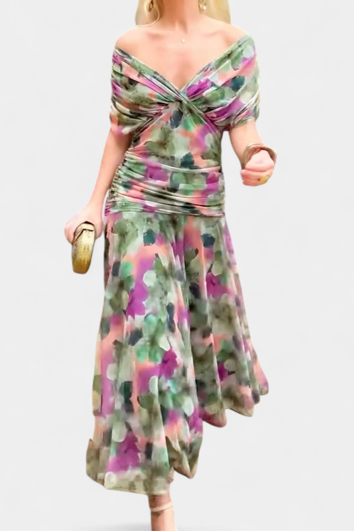 Emily | Elegant Off-Shoulder Plus Size Evening Dress