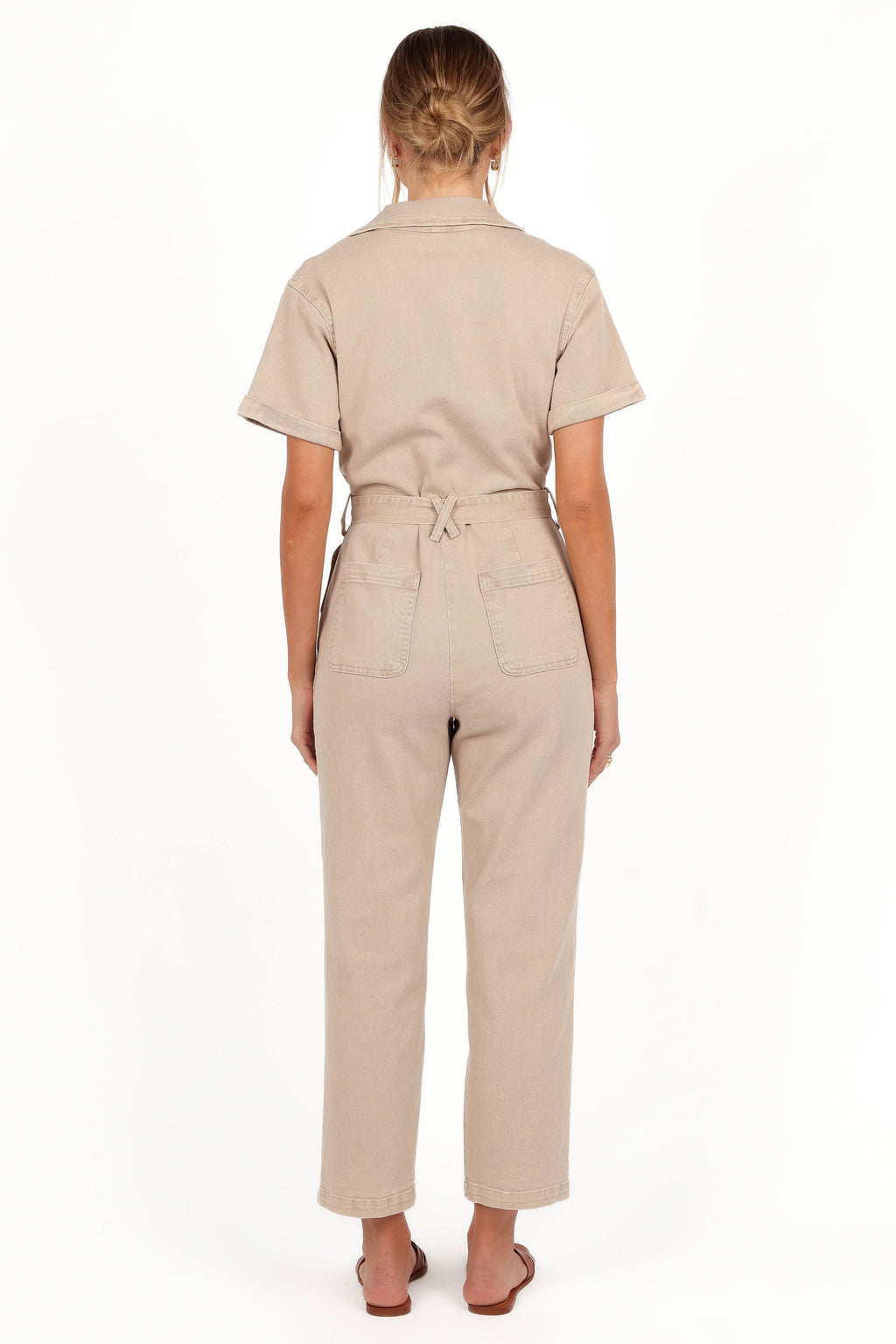 Emma | Chic Khaki Denim Jumpsuit for Women
