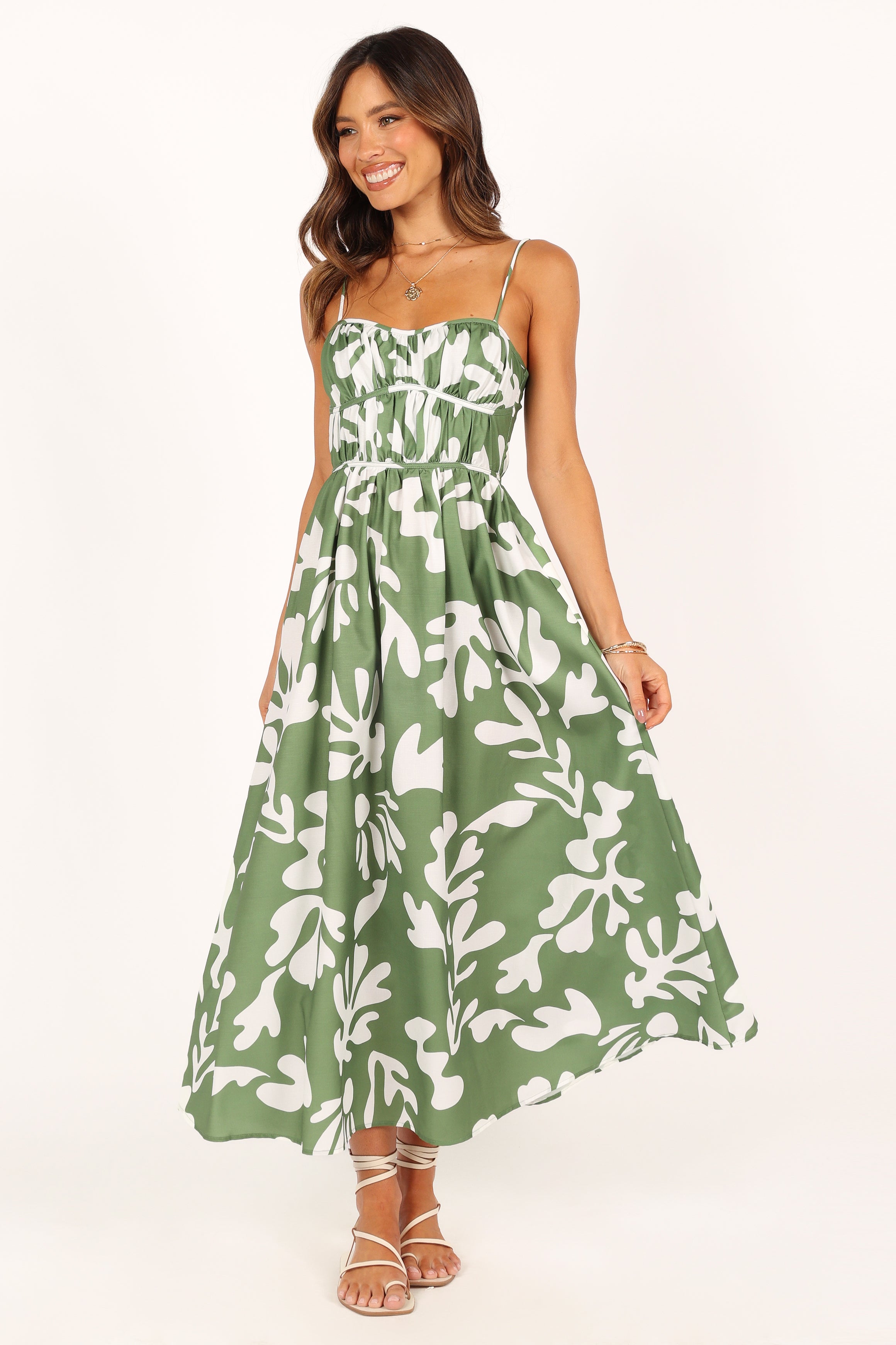 Emma | Chic Sweetheart Midi Wedding Guest Dress