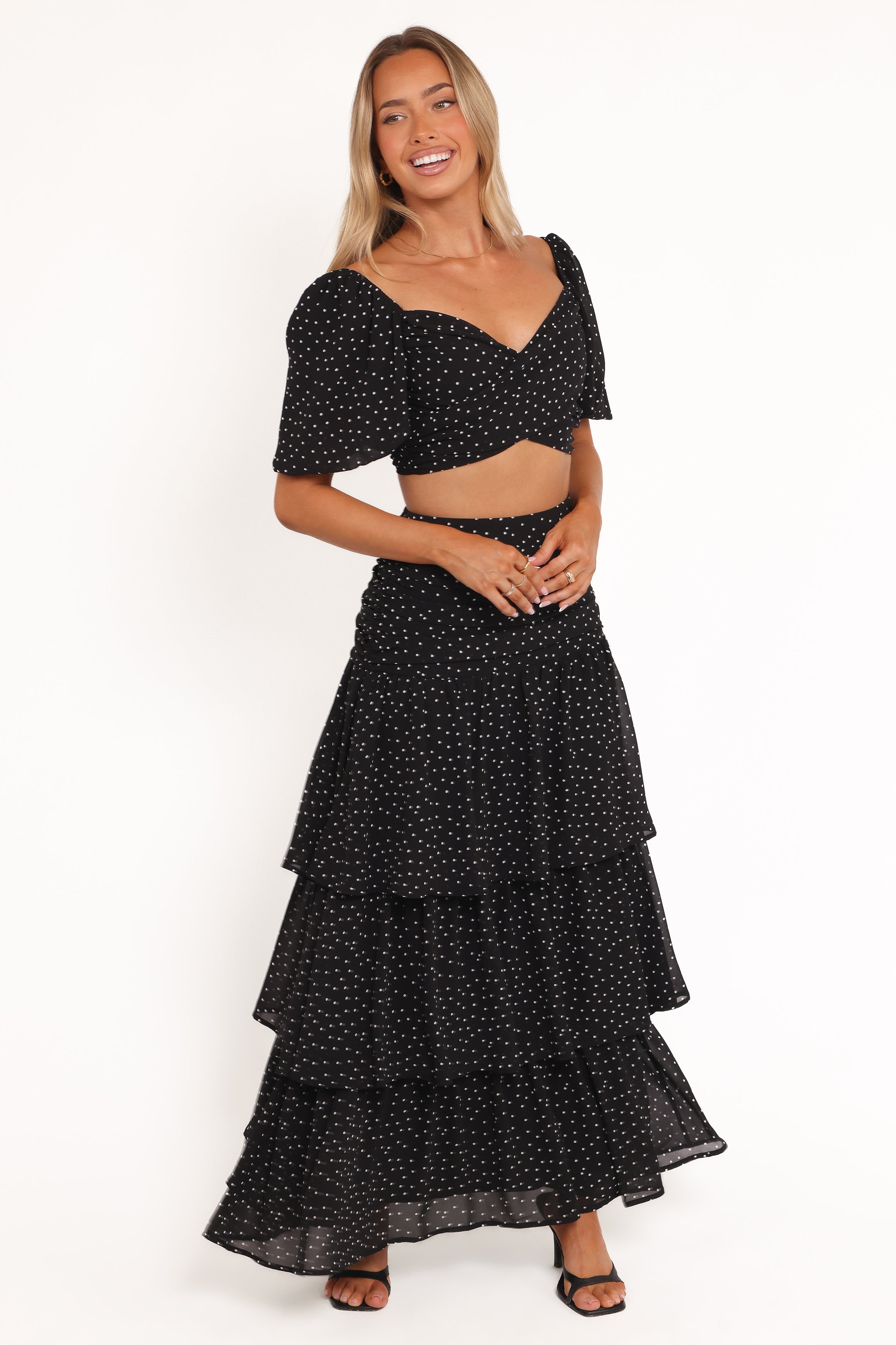 Emma | Elegant Cropped Top and Midi Skirt Set