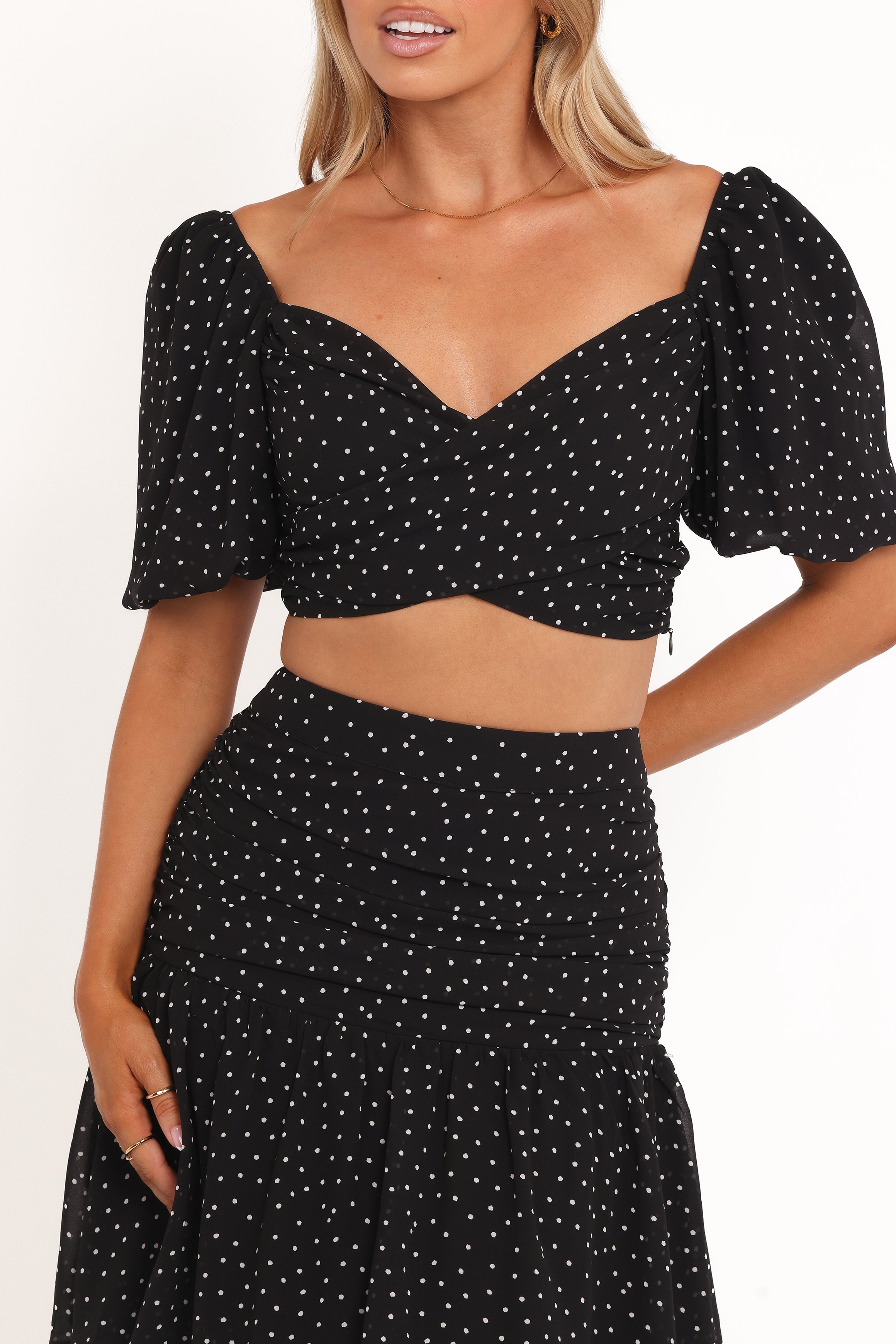Emma | Elegant Cropped Top and Midi Skirt Set