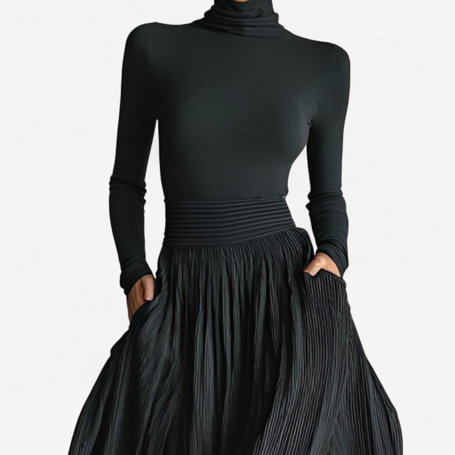Emma | Elegant High Waist Maxi Skirt With Fitted Shirt