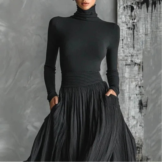 Emma | Elegant High Waist Maxi Skirt With Fitted Shirt
