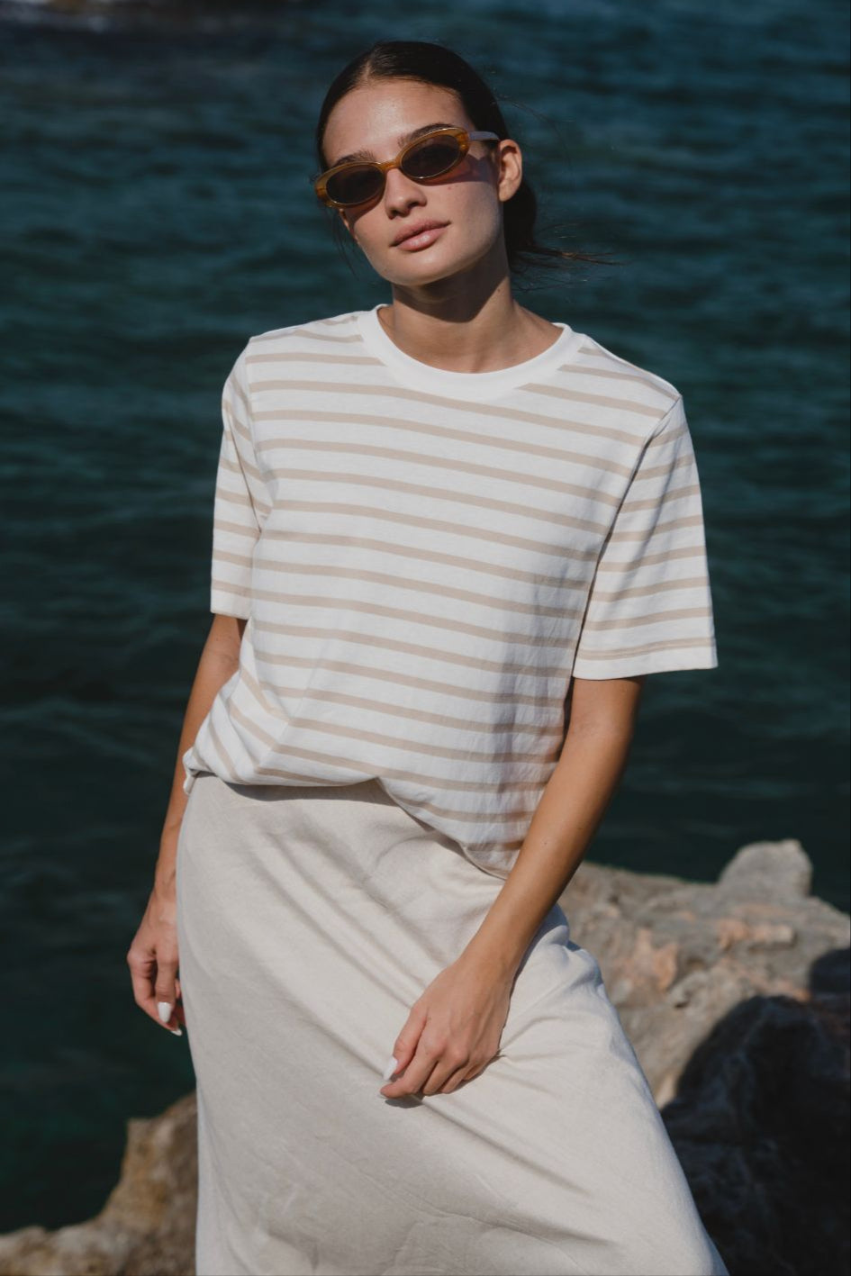 Emma | Relaxed Boxy Fit Striped Tee
