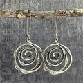 Elegant Silver Labyrinth Earrings