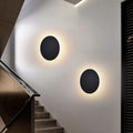 LunaGlow | Modern Black Metal Round Wall Sconce Light Fixture