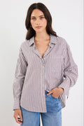 Mason | Chocolate Striped Oversized Shirt