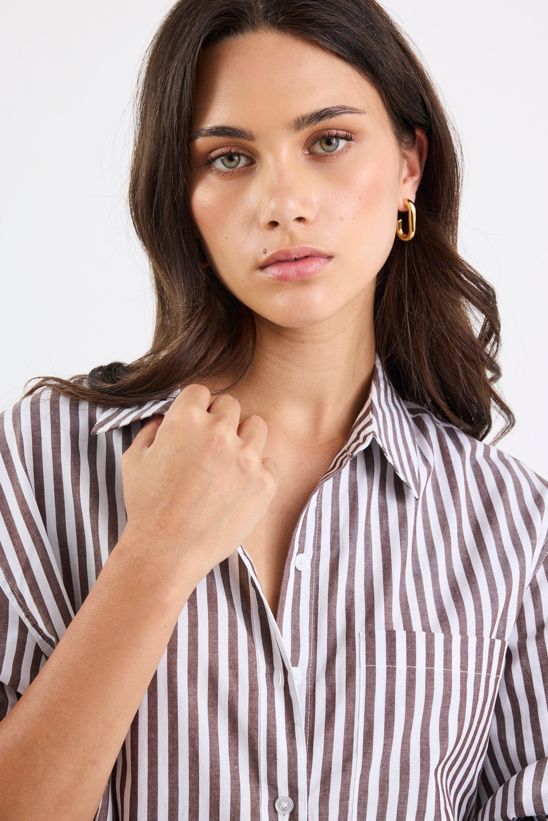 Mason | Chocolate Striped Oversized Shirt