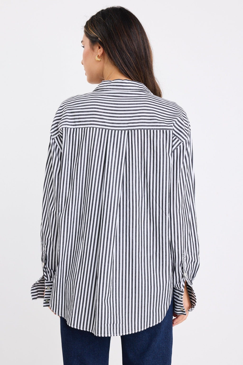 Mason | Relaxed Black Stripe Oversized Shirt