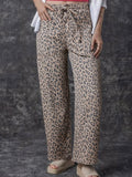 Maya | Flowy Leopard Wide Leg Trousers for Women