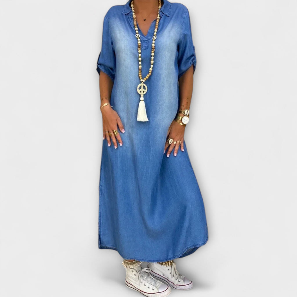 Mia | Casual Elegant Denim Look Dress
