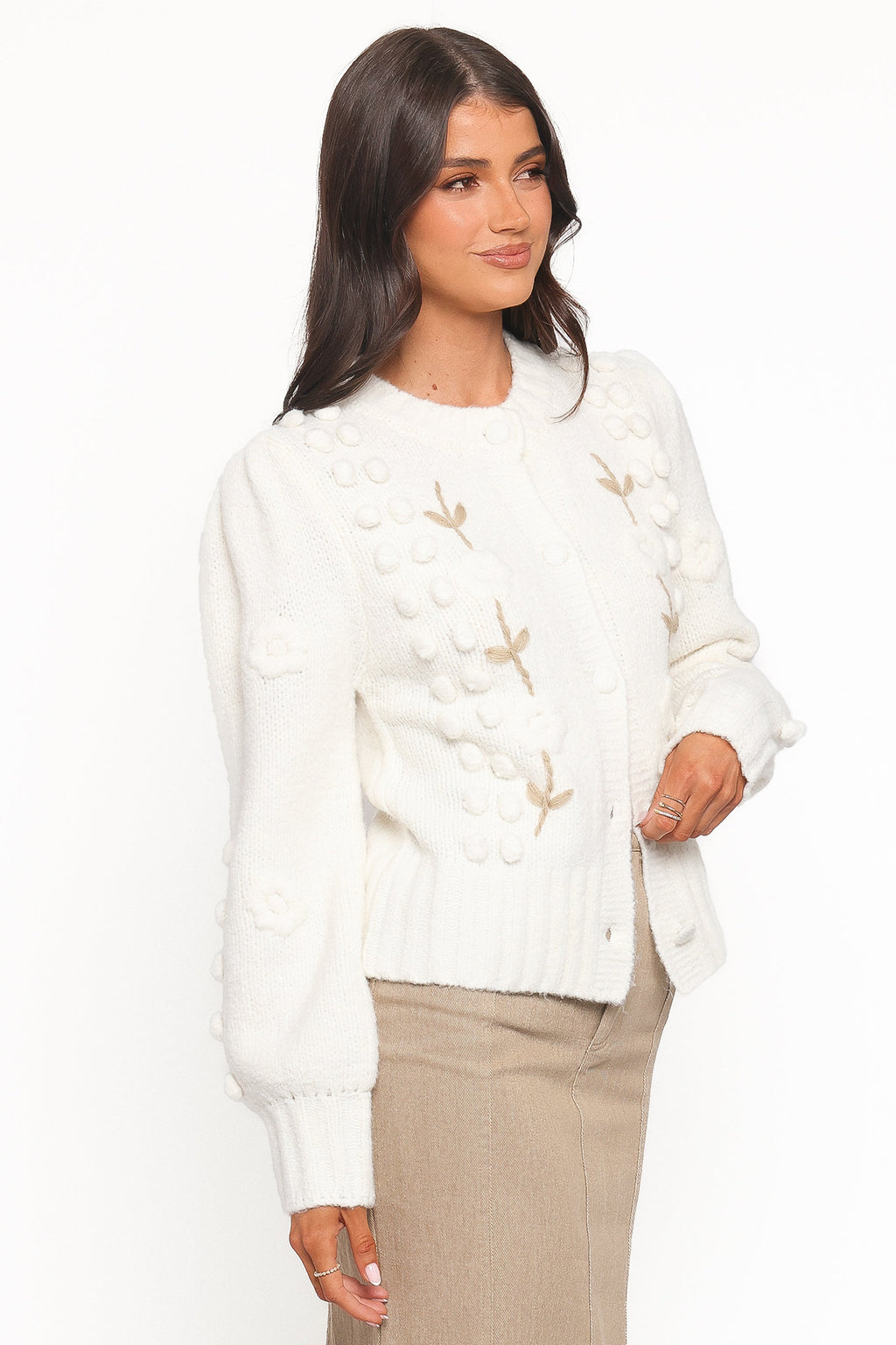 Mia | Charming Floral Knit Cardigan