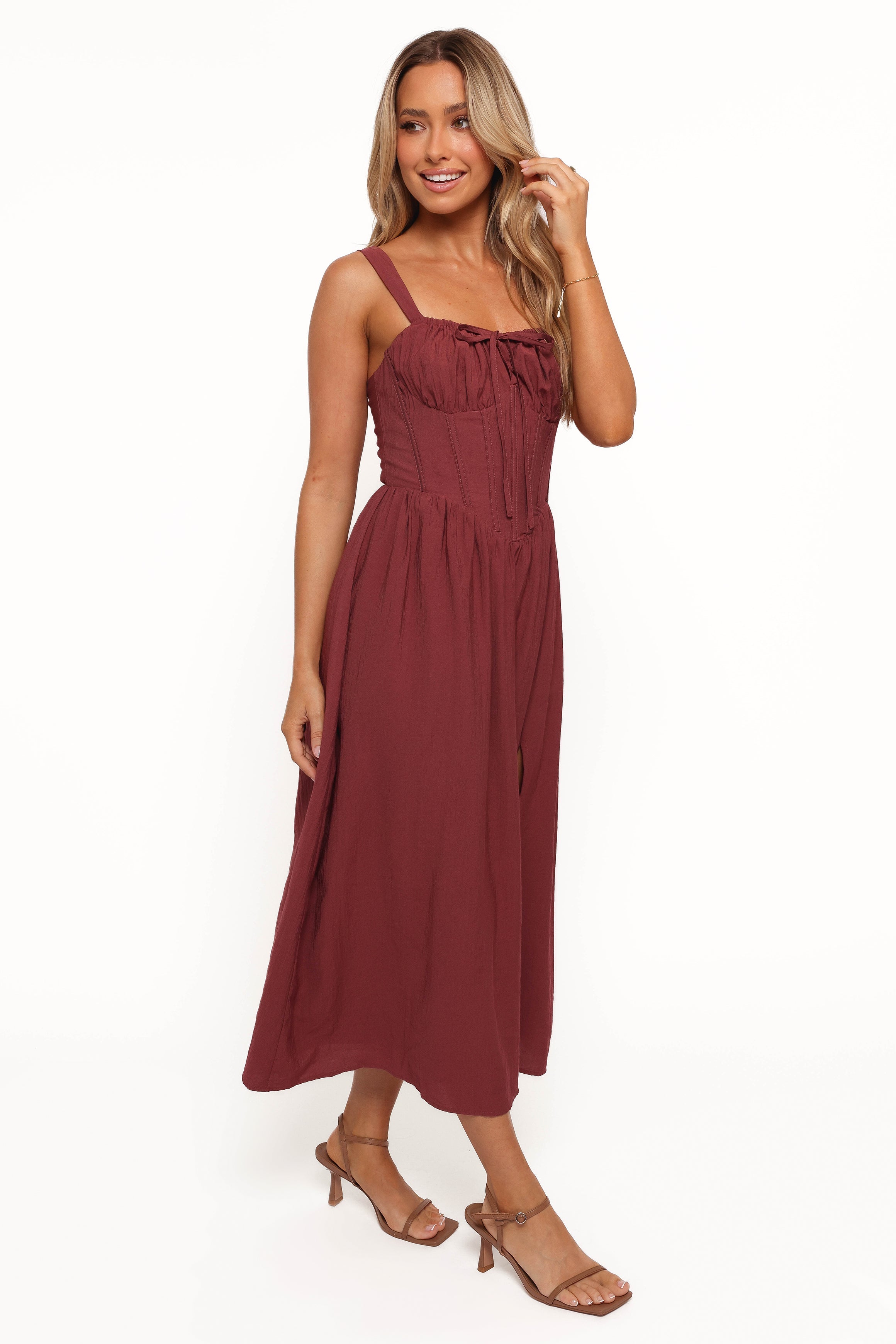 Mia | Chic A-Line Summer Dress with Square Neckline
