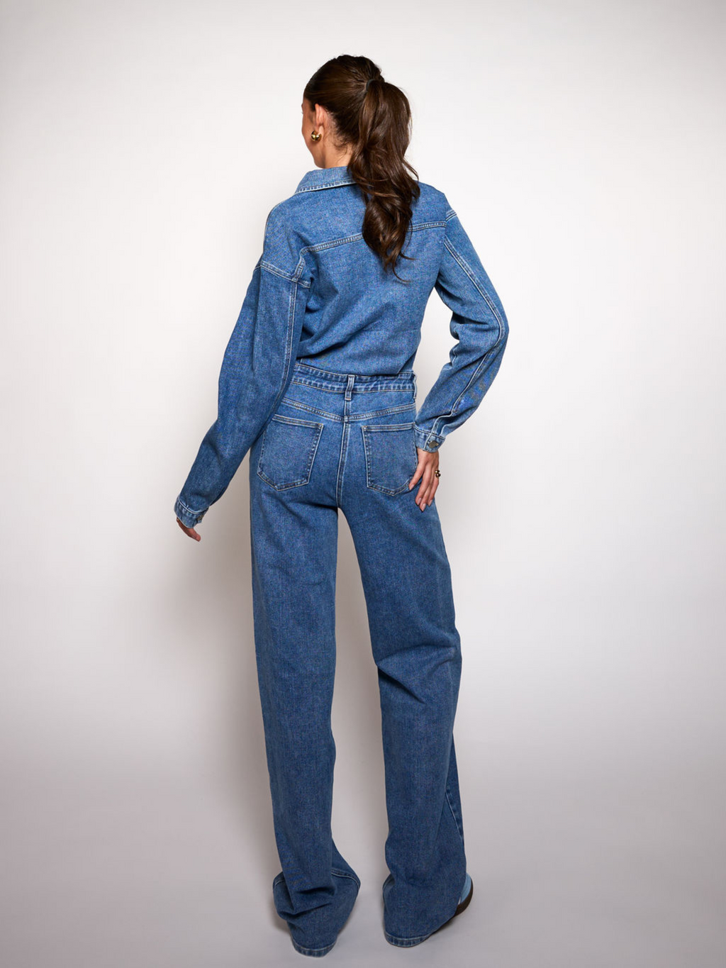 Mia | Classic Relaxed Fit Denim Jacket and Jeans Set