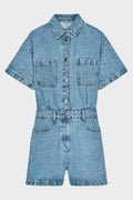 Mia | Comfortable Short Sleeve Denim Romper