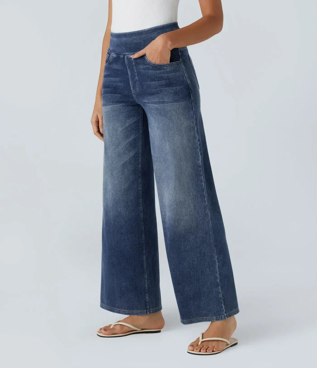 Mia | Comfortable Stretchy Baggy Wide-Leg Women's Jeans