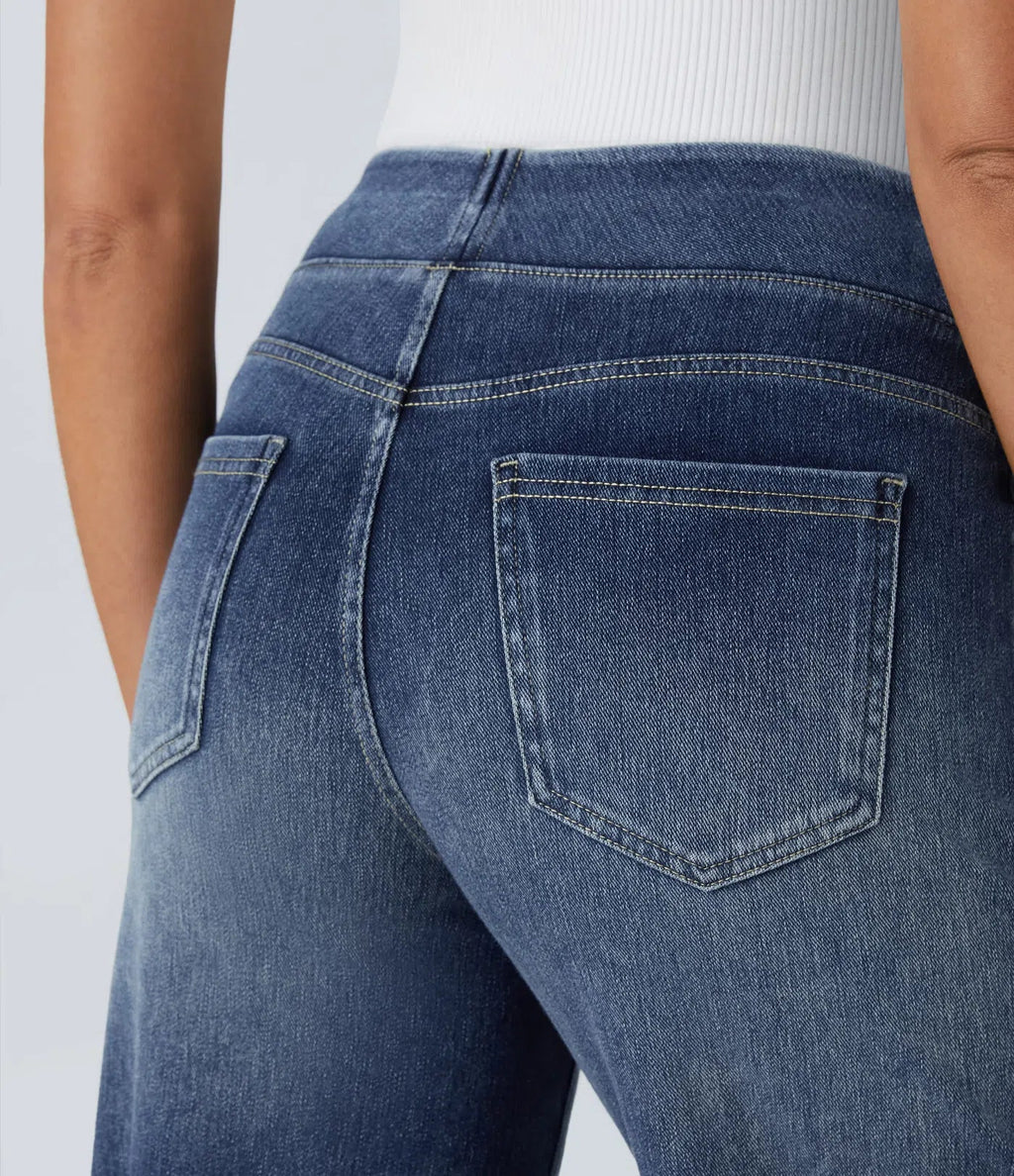 Mia | Comfortable Stretchy Baggy Wide-Leg Women's Jeans