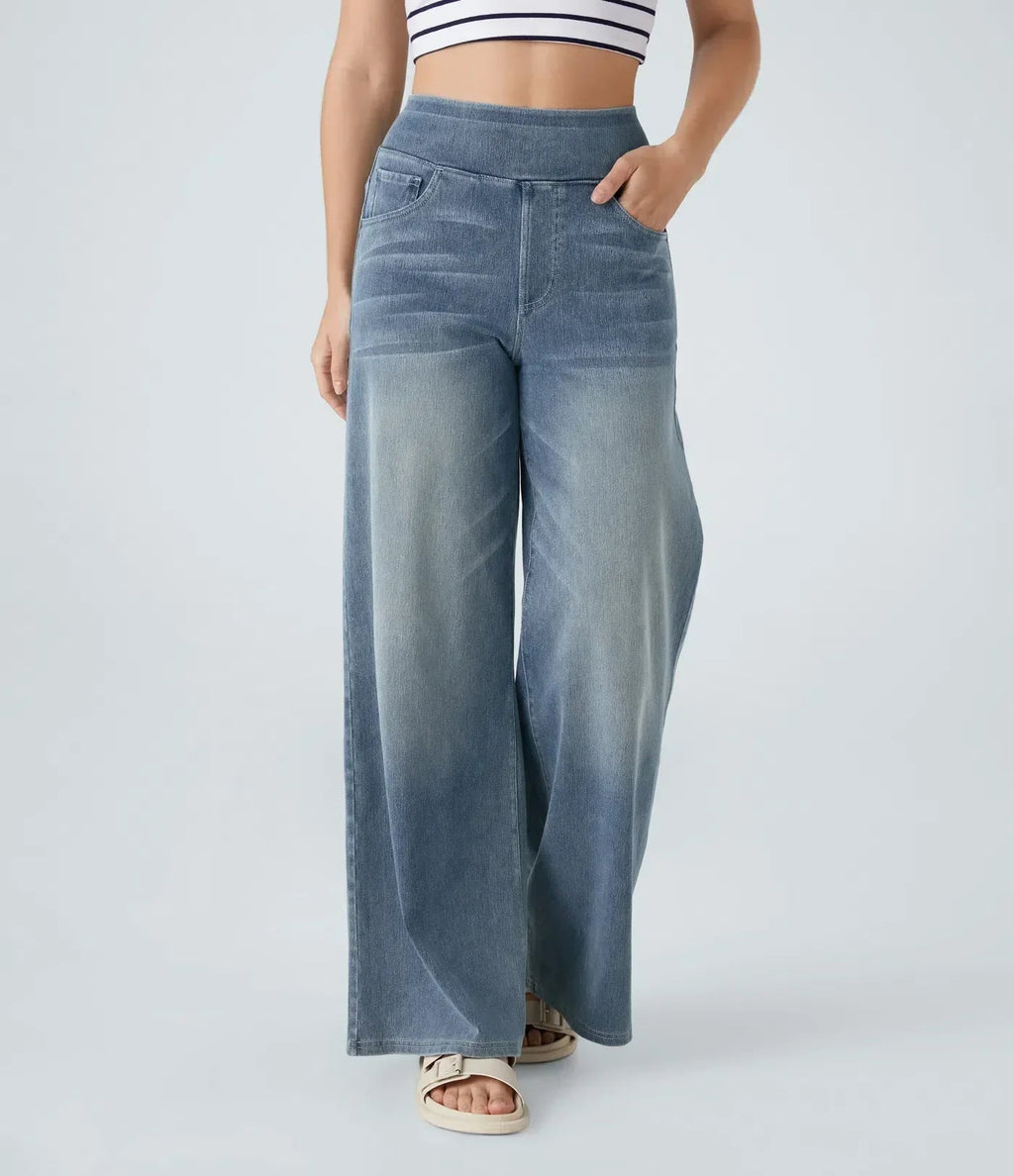 Mia | Comfortable Stretchy Baggy Wide-Leg Women's Jeans