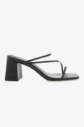 Mia | Contemporary Black Strappy Mid Heel