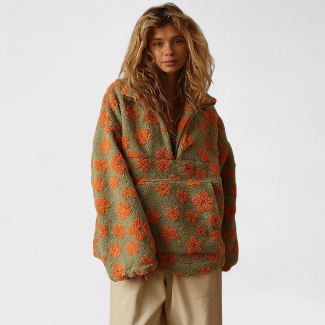 Mia | Cozy Floral Print Women's Fleece Jacket