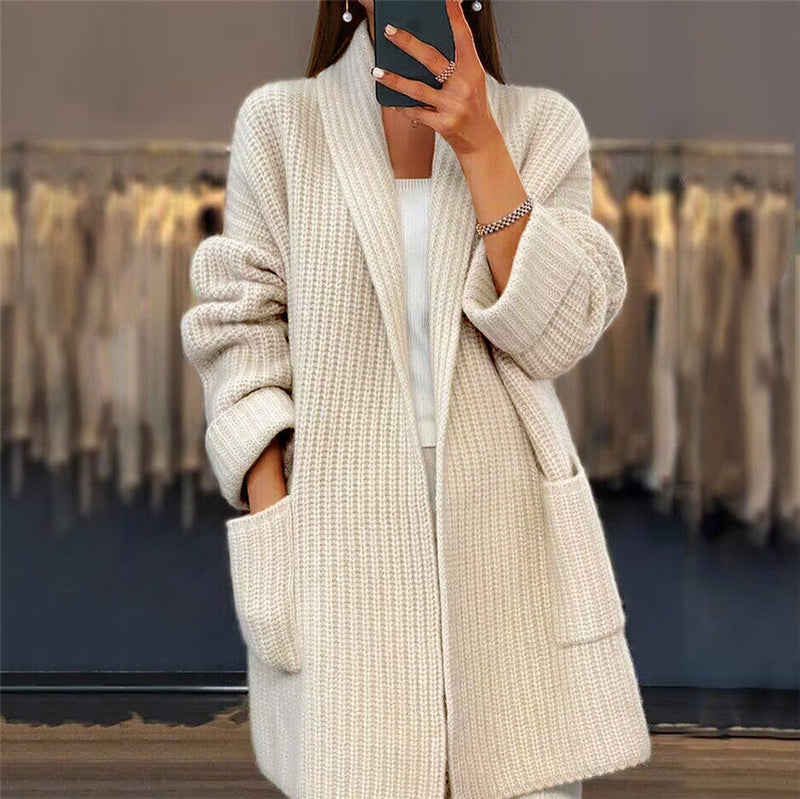 Mia | Cozy Long Wool Cardigan for Women